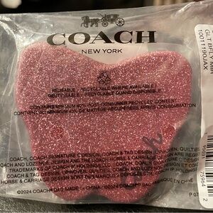 Coach Glitter Butterfly Mirror in Sparkling Pink